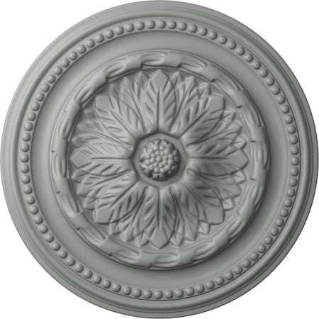 Ekena Millwork Chester Ceiling Medallion (Fits Canopies up to 2 1/4"), 15 3/4"OD x 1 7/8"P, Primed White CM15CH